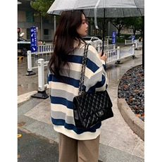 复古半拉链条纹卫衣男女春秋薄款宽松长袖上衣外套W8805，女装短外套，星座1116A（原606A-3）