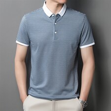 青年夏季2022无缝男士短袖POLO衫透气时髦商务潮流半袖上衣P50，男装Polo衫，星座1105-3