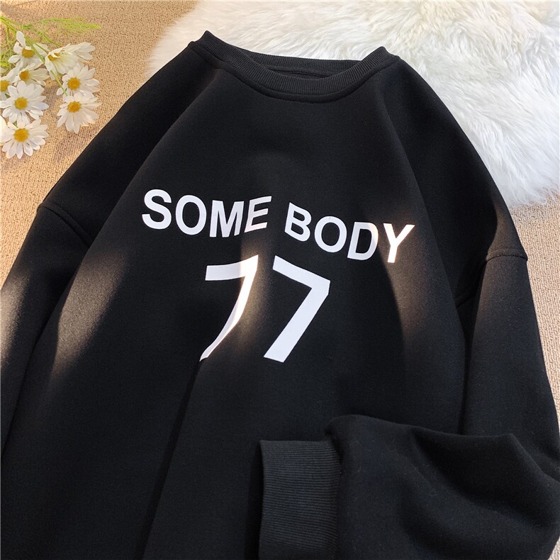 秋季大码卫衣ins港风宽松圆领百搭印花外套X5527-毛毯图-P55-限68，女装短外套，电商A061-1