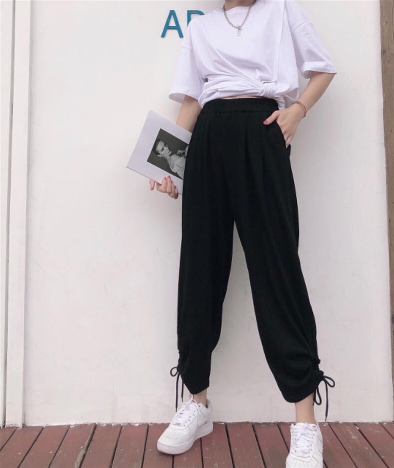 夏季超薄针织哈伦裤，女装，1+1 MAIN ROAD