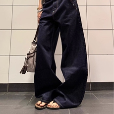 潮流美式设计感小众青少年弯刀牛仔裤复古宽松镰刀型裤子男女潮牌，女装休闲裤，星座218-8