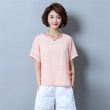 T恤圆领短袖套头宽松时尚印花简约百搭2021年夏季，女装T恤，独衣靓