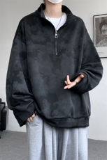 现货WY10083-特P45控88新款面料扎染高品质宽松立领卫衣，男装卫衣，电商A059