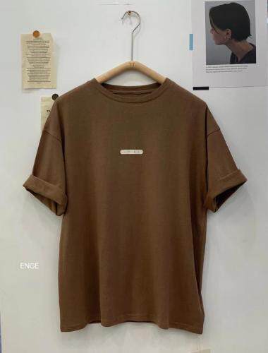 亚麻针织T恤，女装T恤，ENGE
