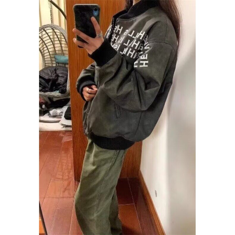 字母印花棒球服外套男女秋冬季新款美式飞行员夹克上衣AA300-P63,男装夹克,星座1008
