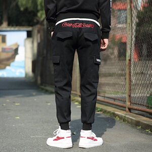 20秋季新款日系大码休闲男韩版运动束脚多口袋工装裤K820-P35图片