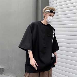 男装印花短袖t恤抗皱潮牌假两件上衣男生体恤 XZ514-2-202447-P58图片