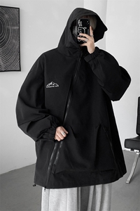 8XL-M 特大码春季Cityboy宽松冲锋衣夹克男女上衣外套男JK1310P85图片