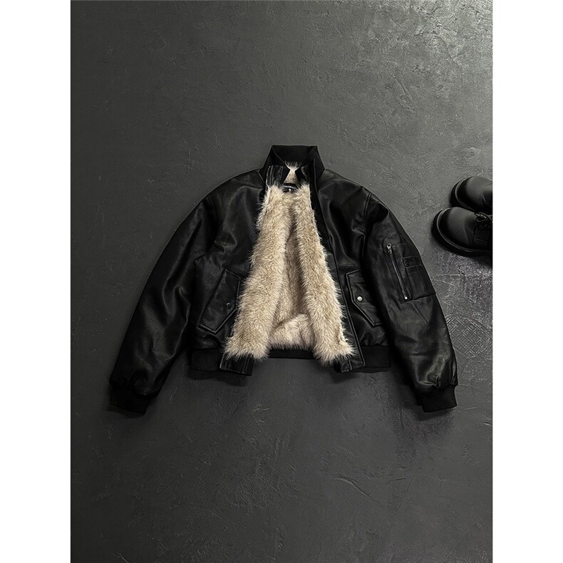 网图飞行员皮衣夹克座山雕短款棉衣外套棉服 A025-QY15031-P125图片