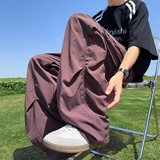 美式速干透气打褶伞兵冲锋裤工装直筒薄款休闲裤25XK67152特批35，男装休闲裤，电商A042