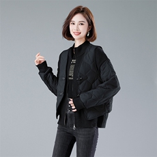现货2024年冬季新款时尚小众设计毛线拼接马甲两件套，女装棉衣/棉服，深水步