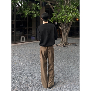B221 美式ins高街暗黑多口袋直筒工装休闲裤 LK24153-P65 控88图片