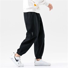 2021秋季新无影墙日系大码男纽扣束脚拼接九分裤休闲裤K2070-P40，男装休闲裤，电商A001