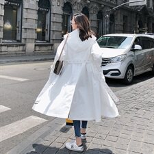 春秋款风衣港风兔耳朵简约百搭1315-1，女装风衣，Yologo