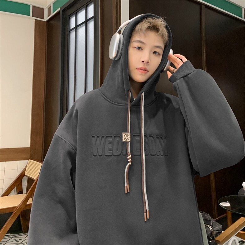 抖音品质加绒潮流立体钢印字母卫衣LMWY03JR-P60LMWY03-P55,男装卫衣,电商B325