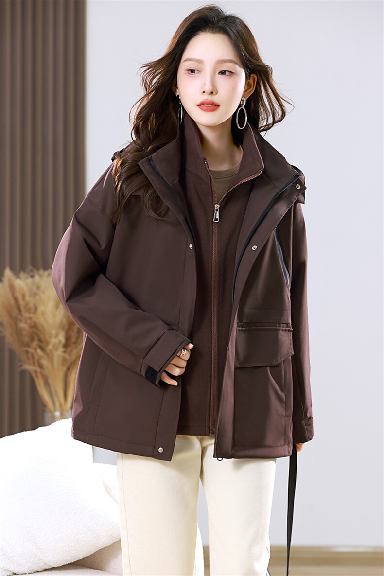 2025年冬季新款保暖冲锋衣套装现货,女装棉衣/棉服,婷轩阁
