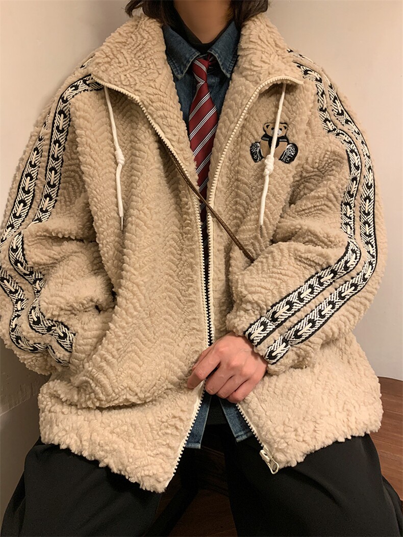 2025新款贴标羊羔绒加绒加厚保暖棉衣A316-1-1-Y74p118控158,男装棉衣,星座906（原电商a316-1）