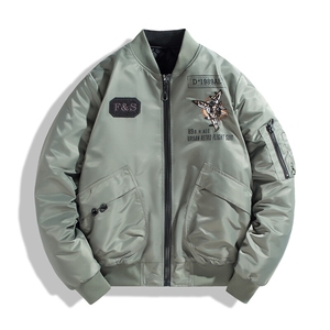 加绒加厚棉衣强力悍冬飞行棉服双面穿潮牌时尚加厚棉衣流行户外运图片