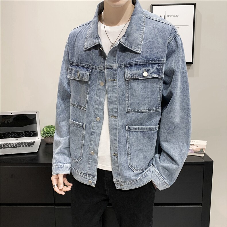 JK829-p70M-5X店主风ins牛仔夹克绣花破洞大码男日系CITYBOY,男装夹克,星座103A