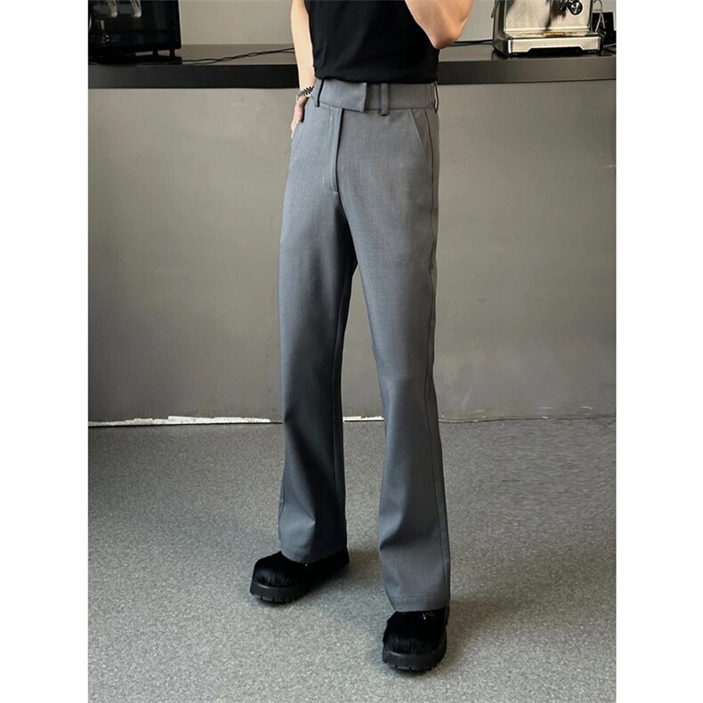 现货主推直筒修身微喇西裤男垂坠感高级休闲裤男K0072/P45图片