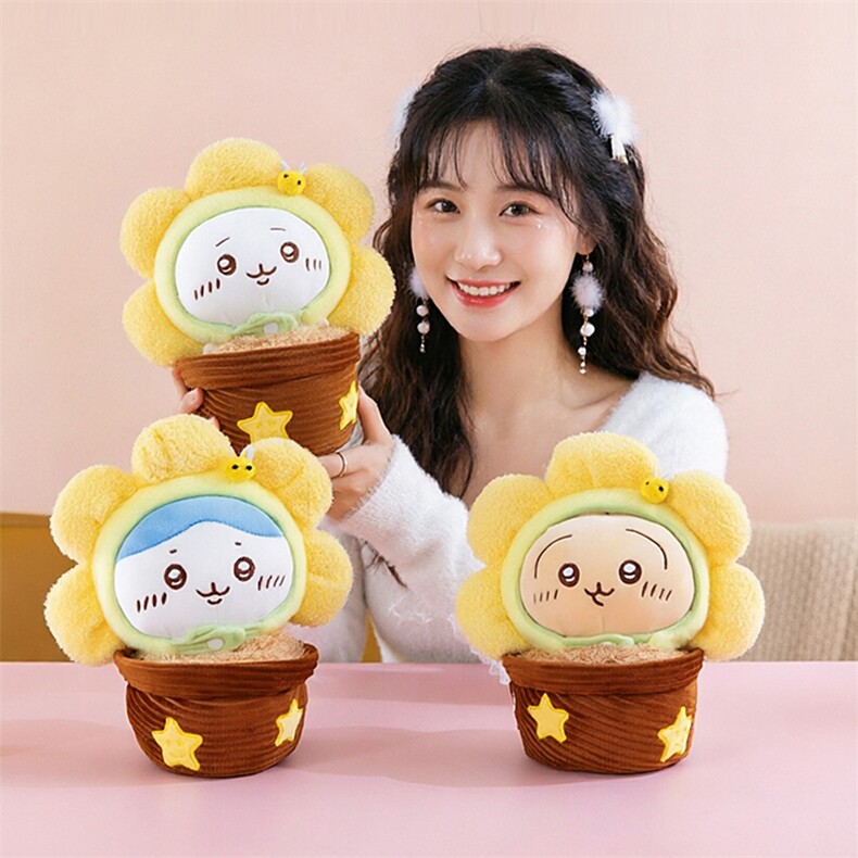 新玩具太阳花花盆乌萨奇小八吉伊娃衣桌办，多乐玩具工厂店