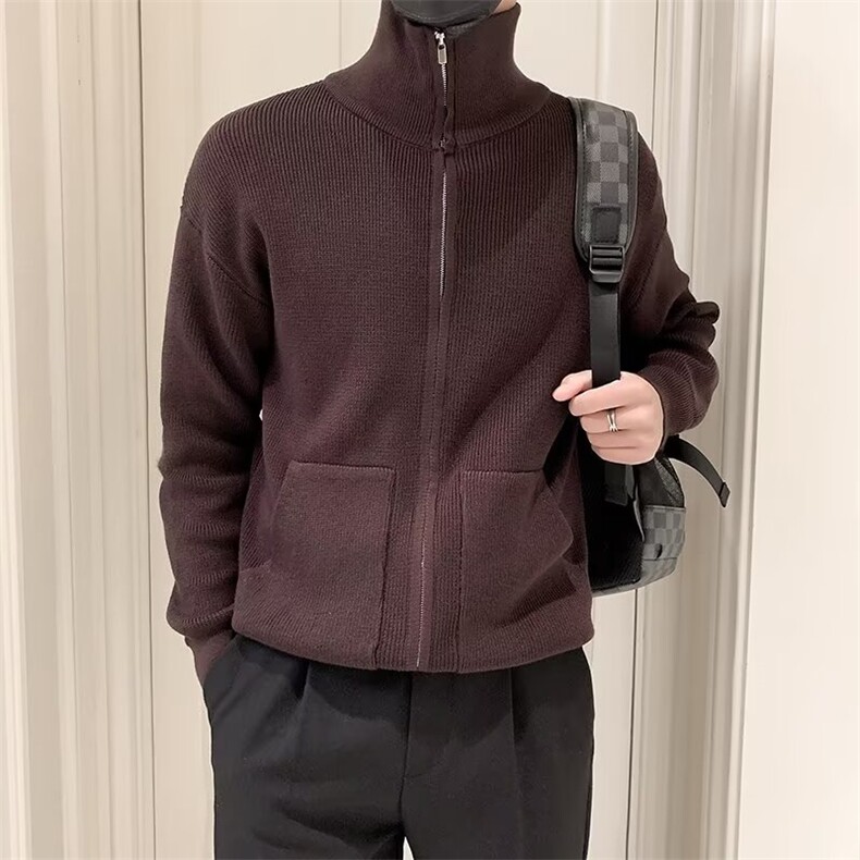 针织开衫外套男款春秋新款简约拉链纯色毛衣男士秋冬季潮S702,男装针织衫/毛衣,星座506