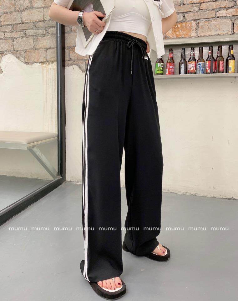 波点拖地裤，女装，沐·沐