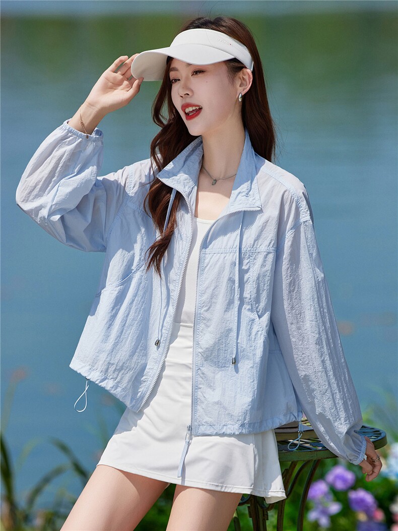现货2026春夏秋新款宽松型休闲时尚透气夏季女士薄外套短外套,女装防晒衣,靓衣阁