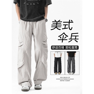 薄款伞兵工装裤褶皱设计运动裤男美式夏季速干 TP10-2249.9图片