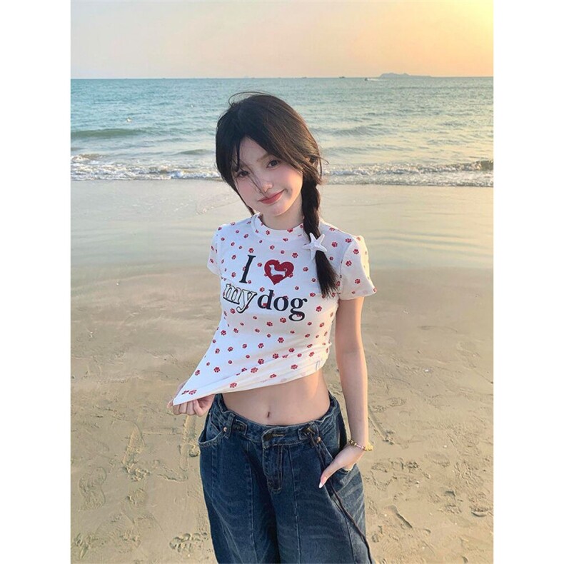 H0671-P35烫钻+印花时尚修身短袖T恤女,女装T恤,星座617A-2