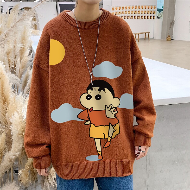 1港风圆领中性情侣潮流大码M-5XL印花加厚毛衣男7436P58加绒P70,男装针织衫/毛衣,星座226-2