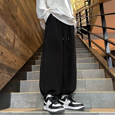 秋冬日系cityboy摇粒绒束脚卫裤男设计感潮牌阔腿裤K7569-P33，男装休闲裤，星座512-3