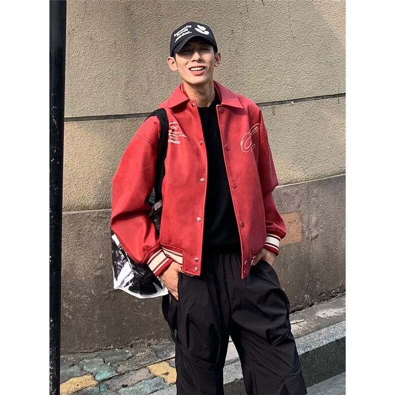 机车外套男潮高级感美式alpha飞行夹克ma1短款翻领皮衣JK3612,男装夹克,星座516A