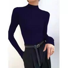 半高领毛衣女秋冬新款时尚纯色简约百搭针织衫，女装针织衫/毛衣，挚尚羊绒