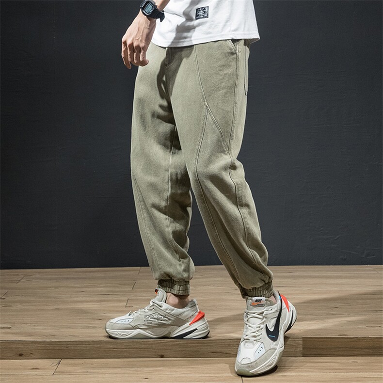 5063-863国潮工装磨毛工装哈伦裤，男装休闲裤，星座304A-1