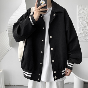 痞帅复古翻领棒球服男韩版宽松夹克外套男JK702-P105图片