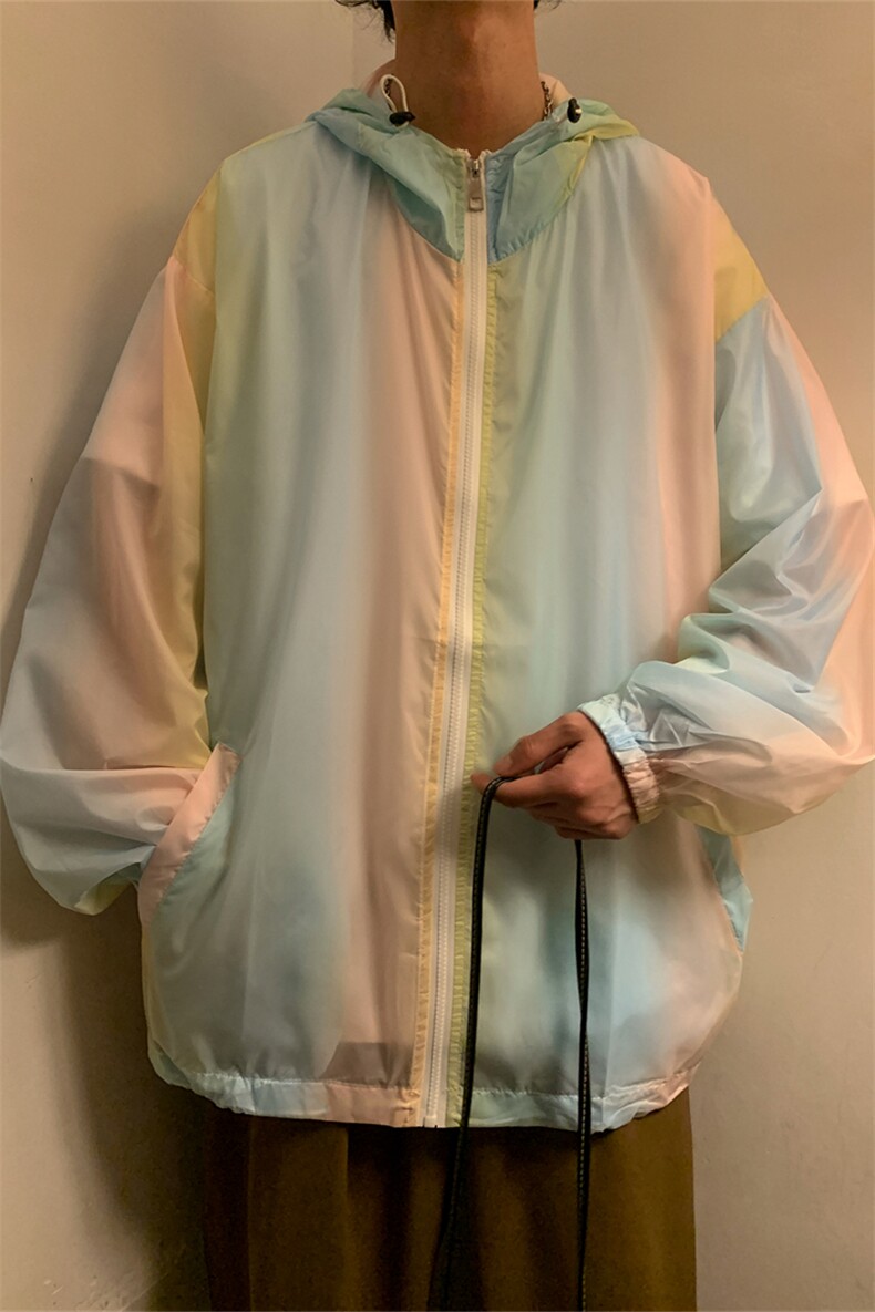 F3050/P38夏款七彩防晒衣男防晒服遮阳运动薄款外套夹克衫薄夹克,男装夹克,电商A141
