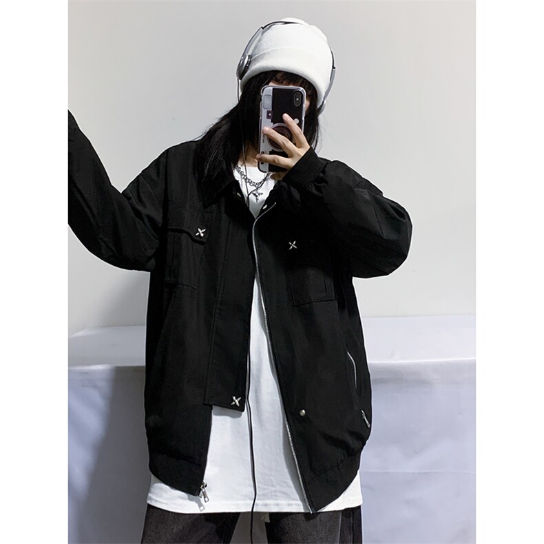 B221美式ins高街暗黑金属感宽松休闲外套上衣SY2303-P90控118,男装夹克,电商B221