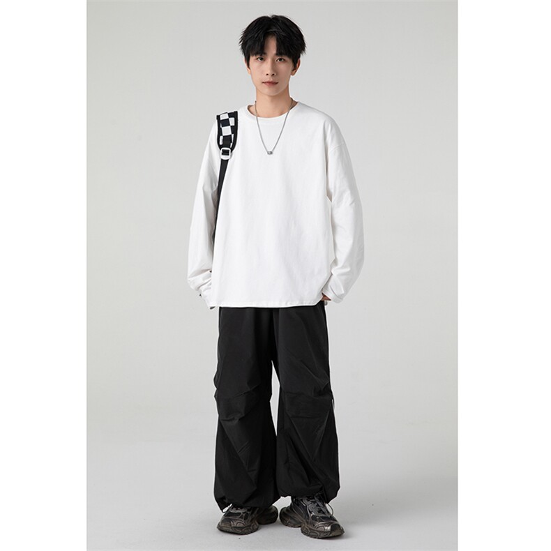 纯棉长袖T恤打底衫18色现货落肩版型A158-T88889-P16特价,男装T恤,电商A158