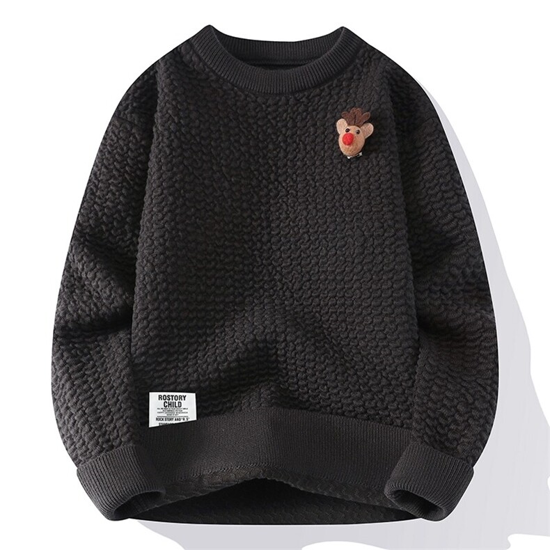76258-特P60红色毛衣男秋冬款内搭本命年新年衣服男士圆领打底衫,男装针织衫/毛衣,电商D310B