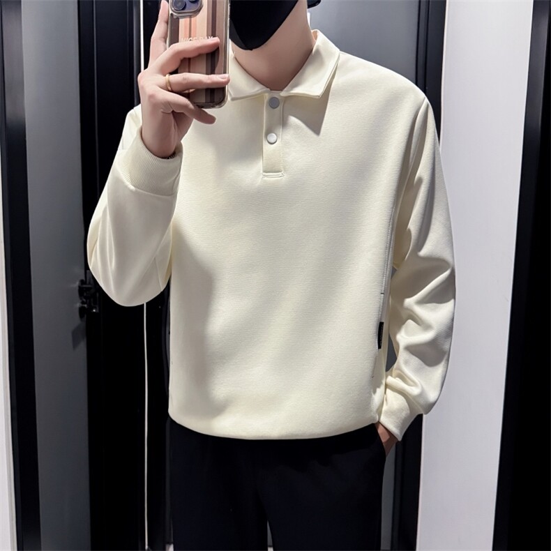 B340WY77076P6898店主风小伙风高品质痞帅翻领卫衣,男装卫衣,电商B340