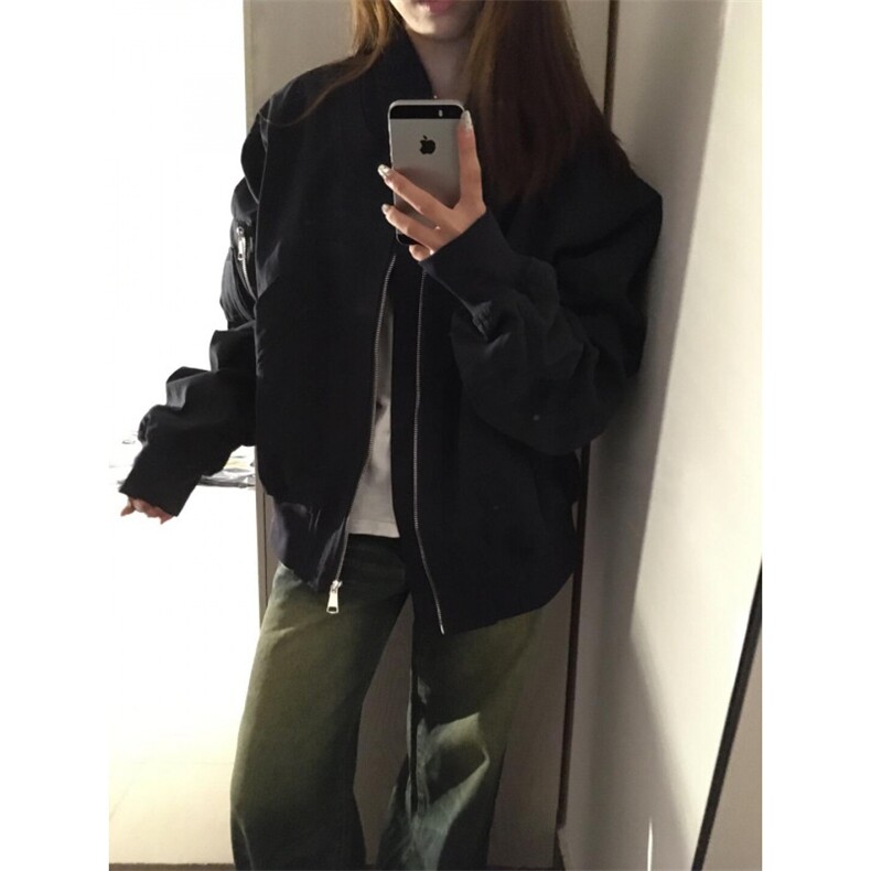 【有货】cleanfit黑色外套男高级感痞帅飞行员夹克JH8820LL-P58，男装夹克，星座1007（原301D）