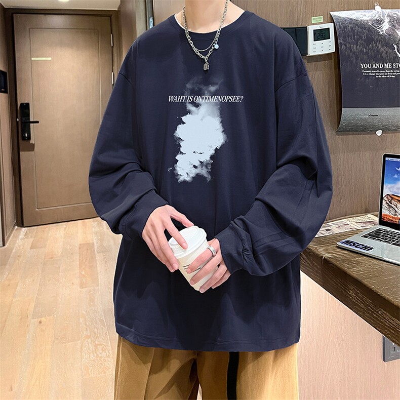抖音得物供货量大从优可提供视频美式长袖T恤CT613特P25,男装T恤,电商A486