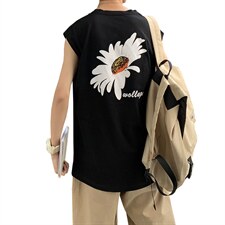 2022夏季男装背心加肥加大码宽松短袖T恤无袖衫C417-T205-,男装T恤,天晨
