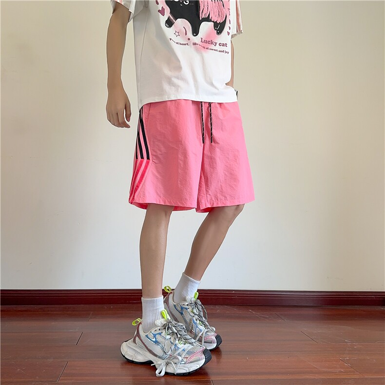 夏季美式高街hipho泡泡肌理速干运动五分短裤CK2517,男装牛仔裤,星座227-1
