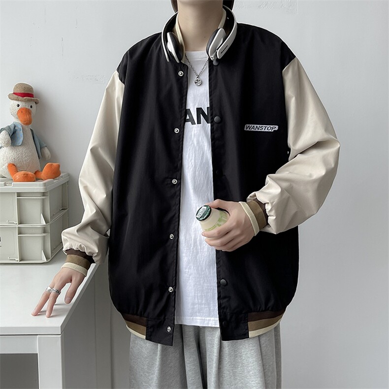 2021新款春秋休闲百搭外套男生夹克棒球服宽松潮外衣W1799-P46,男装夹克,星座512-4