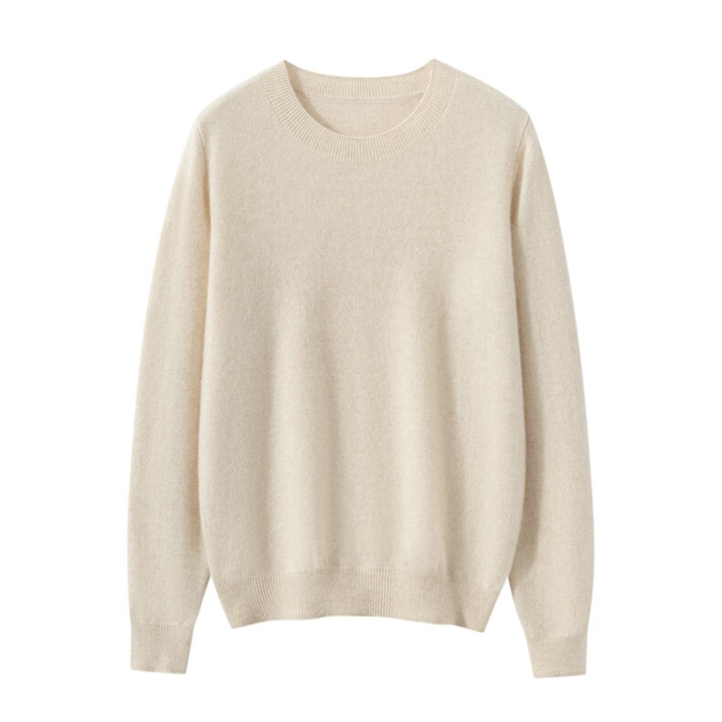 2025年秋季时尚百搭通勤休闲圆领，女装羊绒衫，朝思纯山羊绒