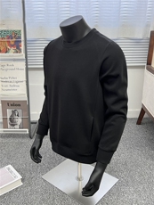 假模圆领无帽卫衣男秋季2025新款宽松长袖男A436-5113-P55，男装卫衣，电商A436
