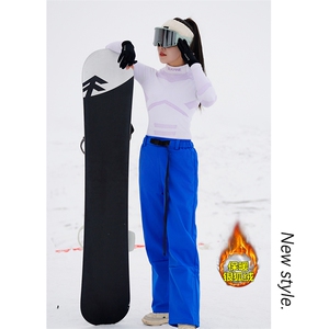 冬季加绒加厚单双板中性宽松登山滑雪裤K1002J加绒特批P55控108,肖战红衣黑裤机场穿搭图片