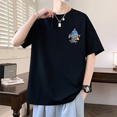 夏季男短袖t恤高品质多工艺发泡印大码T恤衫HF8513-P34，男装T恤，星座1206（原A206）